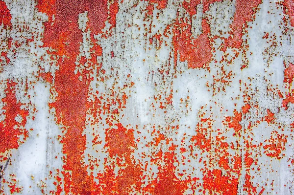 Metall Rostigen Hintergrund Textur Mit Abblätternder Farbe — Stockfoto