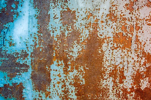Metal Rusty Background Texture Peeling Paint — Stock Photo, Image