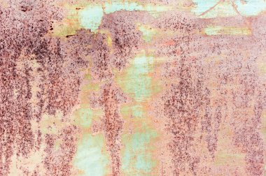 Grunge metal doku arka plan. Eski boyalı paslı yüzeye.