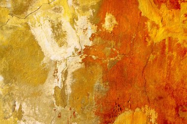 Eski beton duvar çatlaklar. Tasarım için renkli arka plan.