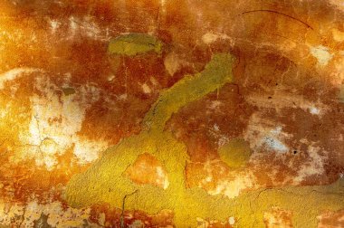 Eski beton duvar çatlaklar. Tasarım için renkli arka plan.