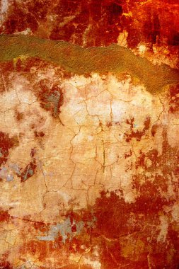 Eski beton duvar çatlaklar. Tasarım için renkli arka plan.