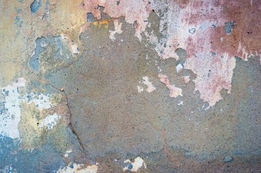 Çatlak ve eski duvar arkaplanı boyası soyulmuş. Klasik grunge dokusu