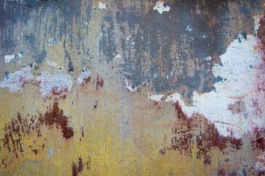Çatlak ve eski duvar arkaplanı boyası soyulmuş. Klasik grunge dokusu