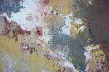Çatlak ve eski duvar arkaplanı boyası soyulmuş. Klasik grunge dokusu