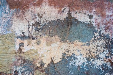 Çatlak ve eski duvar arkaplanı boyası soyulmuş. Klasik grunge dokusu