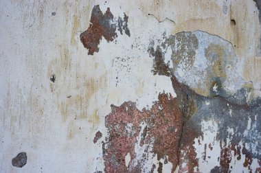 Çatlak ve eski duvar arkaplanı boyası soyulmuş. Klasik grunge dokusu