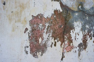 Çatlak ve eski duvar arkaplanı boyası soyulmuş. Klasik grunge dokusu