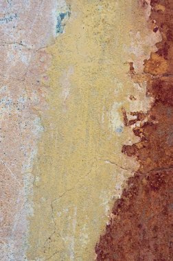 Çatlak ve eski duvar arkaplanı boyası soyulmuş. Klasik grunge dokusu