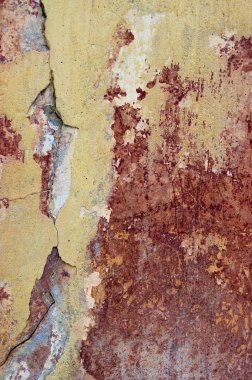 Çatlak ve eski duvar arkaplanı boyası soyulmuş. Klasik grunge dokusu