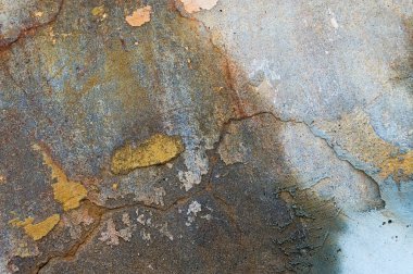 Çatlak ve eski duvar arkaplanı boyası soyulmuş. Klasik grunge dokusu