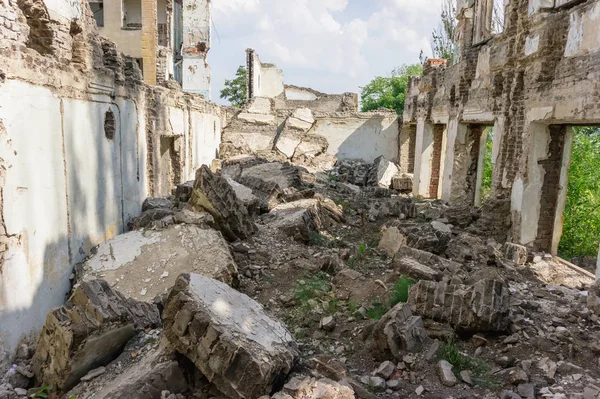 Vieux Bâtiment Scolaire Surpeuplé Abandonné — Photo