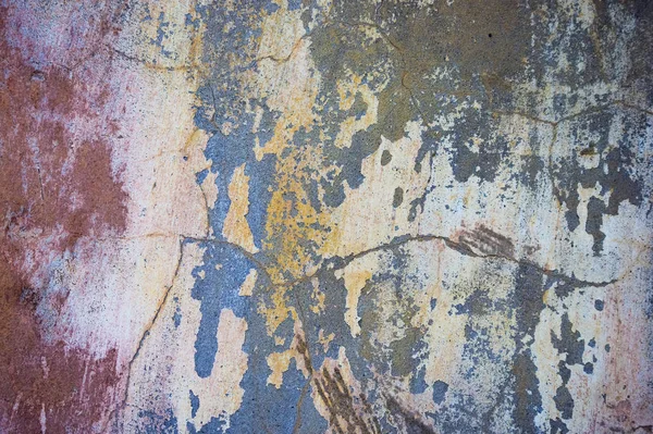古い壁の背景に塗料をクラックし 古典的なグランジの質感 — ストック写真