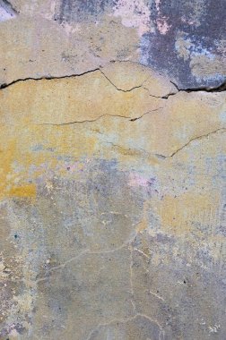 Çatlak ve eski duvar arkaplanı boyası soyulmuş. Klasik grunge dokusu