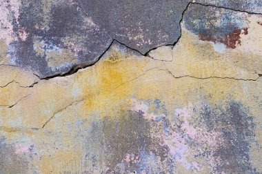 Çatlak ve eski duvar arkaplanı boyası soyulmuş. Klasik grunge dokusu