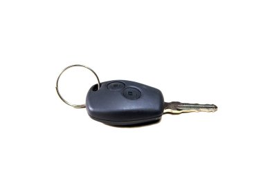 araba anahtarı beyaz arkaplanda izole edildi