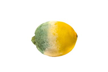 Beyaz arka plan üzerinde izole çürük limon