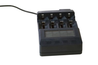 Batarya Charger beyaz arkaplanda izole edildi