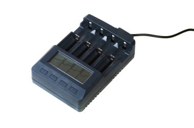 Batarya Charger beyaz arkaplanda izole edildi