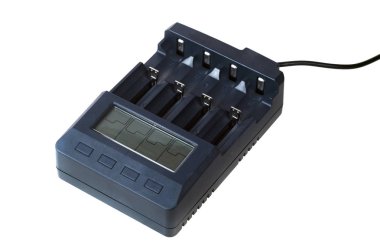 Batarya Charger beyaz arkaplanda izole edildi