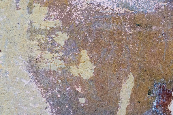 裂开和剥落油漆的旧墙背 经典的磨擦纹理 — 图库照片