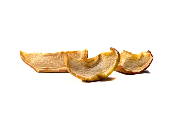 Dried Apple Slices Isolated White Background — Stock Photo, Image