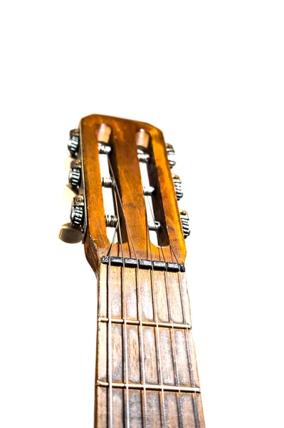 Detail Einer Alten Akustischen Gitarre — Stockfoto