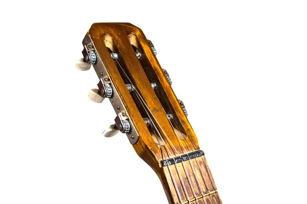 Detail Einer Alten Akustischen Gitarre — Stockfoto