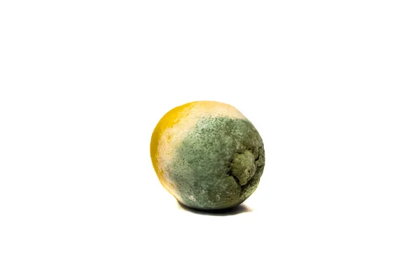Гнилий Лимон Ізольований Білому Фоні — стокове фото