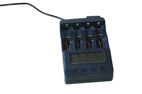 Batteriladdare Isolerad Vit Bakgrund — Stockfoto