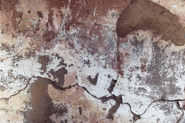 Çatlak ve eski duvar arkaplanı boyası soyulmuş. Klasik grunge dokusu
