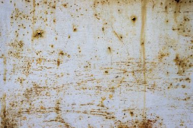 Eski paslı boyalı metal yüzeye