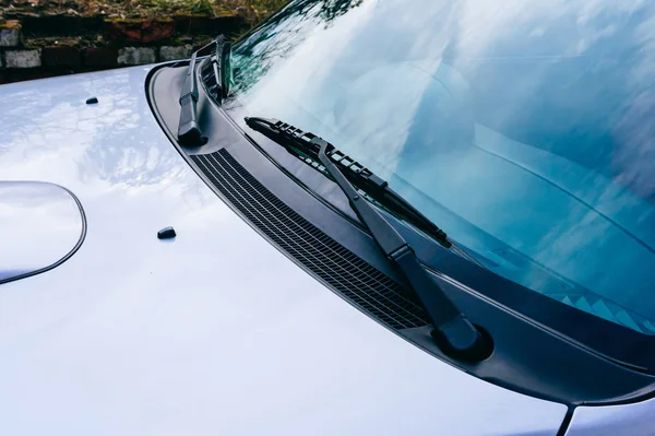 Car front windshield wipers — Stock Photo, Image