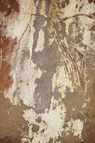 Prasklé Loupání Barvy Staré Stěny Pozadí Klasická Grunge Textura — Stock fotografie