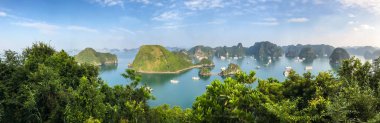 Ha uzun Bay Islands, turist tekne ve deniz manzarası, Ha uzun..., Vietnam.