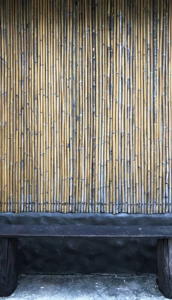 Seduta Con Fondo Legno Bambù Modello Materiale Concetto Interior Design — Foto Stock