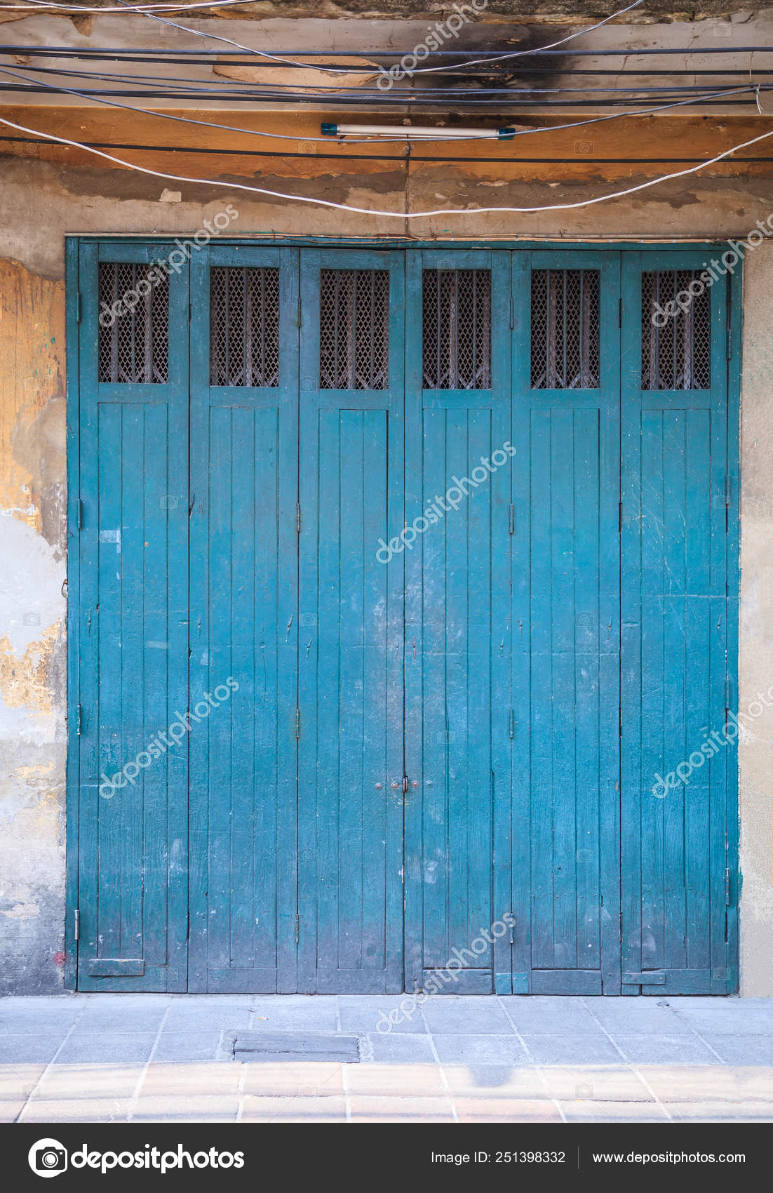 Vintage Retro Wooden Door Store Front Home Interior