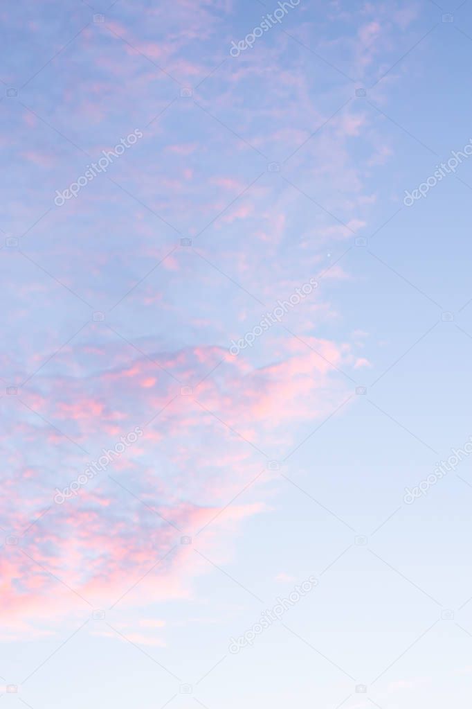 Blue sky and clouds with space to film the scene.