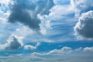 Gökyüzü mavidir, bulutlar beyaz, her zaman her gün temiz hava almak.