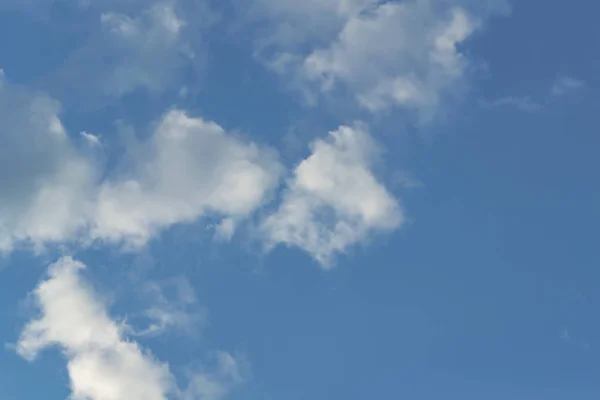 Blue sky with white clouds during the afternoon.