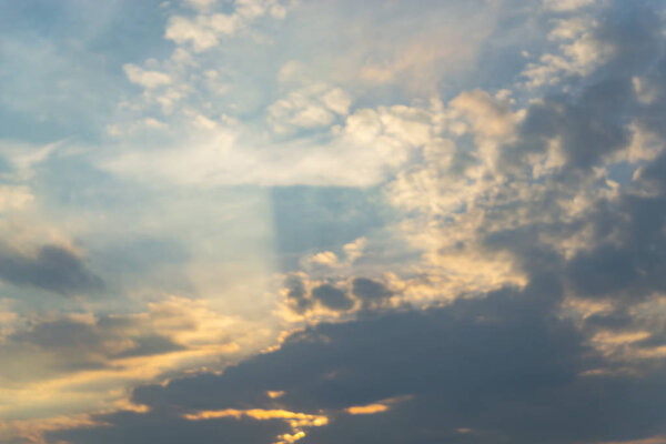 Fantastic soft white clouds against blue sky in thailand..