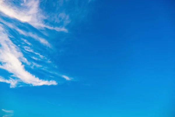 Hot weather causes clusters of white clouds.