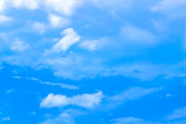 Mavi gökyüzü ile bulutlar ve yer mesajınız için güneşli göstermek.