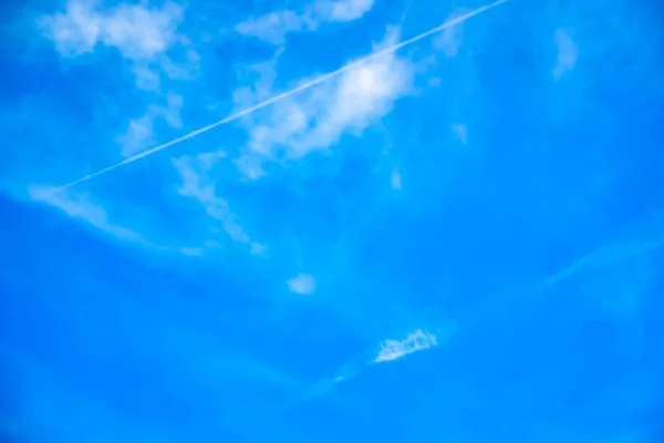 Ciel Avec Nuages Blancs Été — Photo