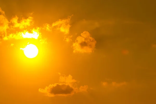 Luce Del Sole Del Mattino Arancione Zona Calda — Foto Stock