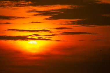 Sabah güneş ışık turuncu sıcak bölge.