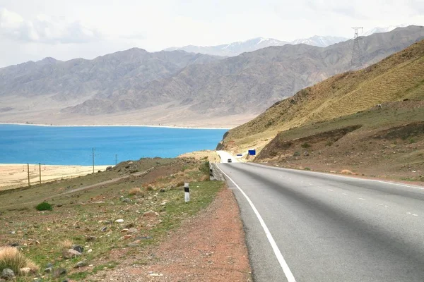 Vattenreservoaren Orto Tokoy Väg Till Kochkor Och Naryn City Kirgizistan — Stockfoto