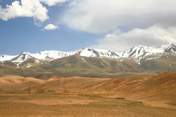 Route Van Prachtige Scenic Uit Bisjkek Naar Naryn Met Het — Stockfoto