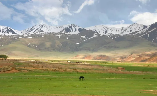Route Beautiful Scenic Bishkek Naryn Tian Shan Mountains Kyrgyzstan — Stock Photo, Image