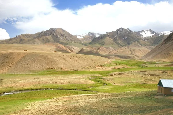 Route Van Prachtige Scenic Uit Bisjkek Naar Naryn Stad Van — Stockfoto